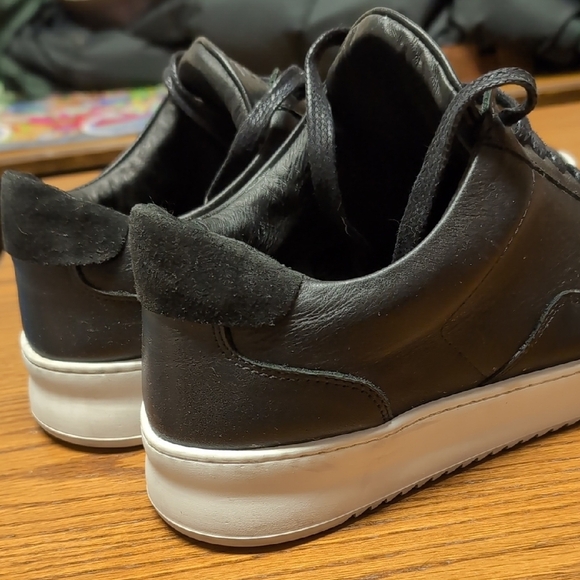 Filling Pieces Black Leather Men's Sneakers - Picture 4 of 10